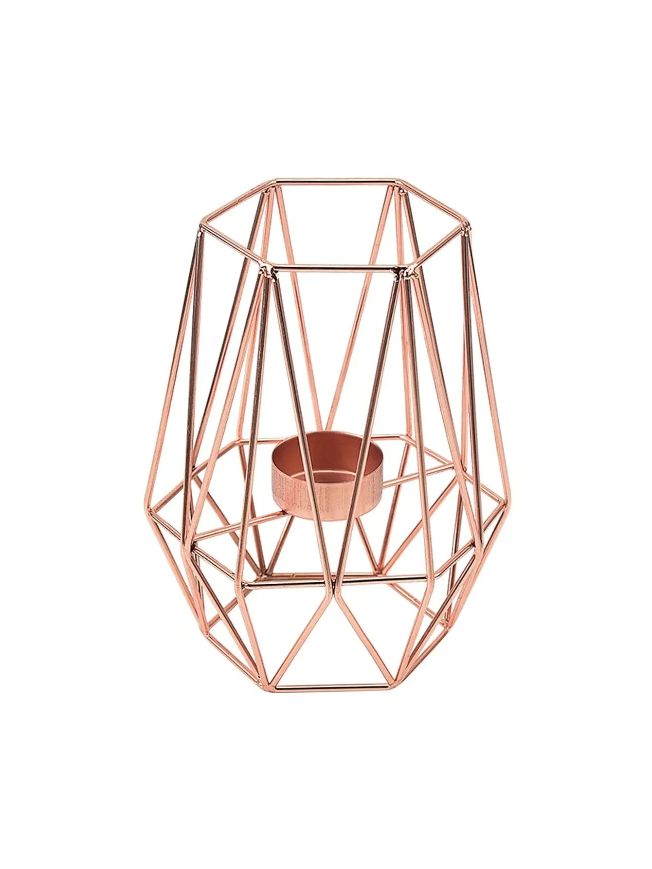 Photophore hexagonal ajouré en métal Photophore-bougeoir