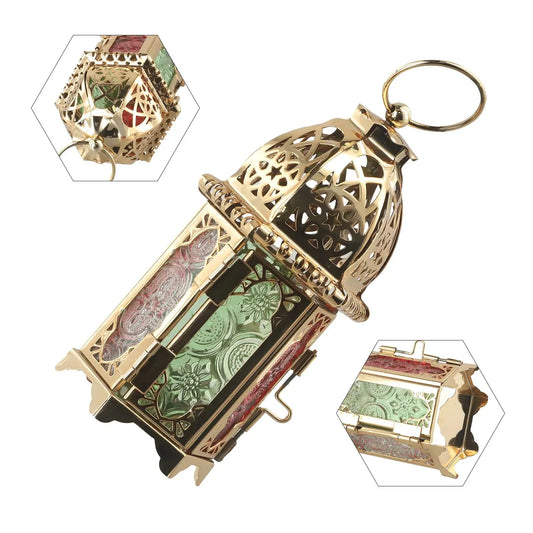 Photophore lanterne marocaine en fer Photophore-bougeoir