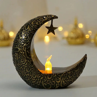 Photophore LED Ramadan étoile lune Photophore-bougeoir