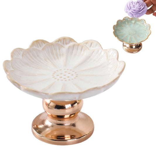 Photophore haut en céramique rustique Photophore-bougeoir