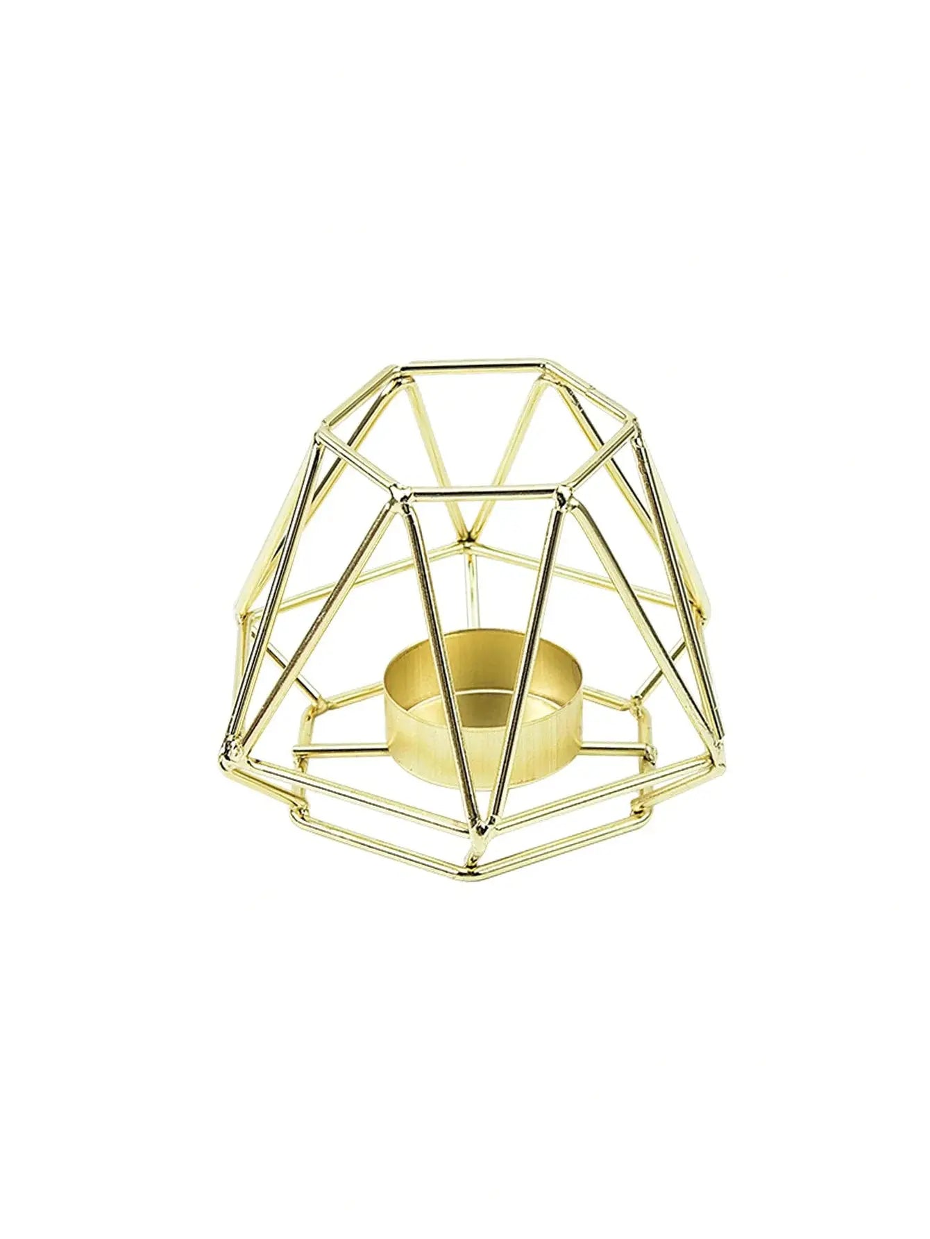 Photophore hexagonal ajouré en métal Photophore-bougeoir