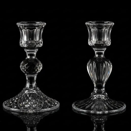 Photophore en verre rétro Photophore-bougeoir