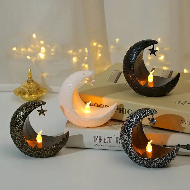 Photophore LED Ramadan étoile lune Photophore-bougeoir
