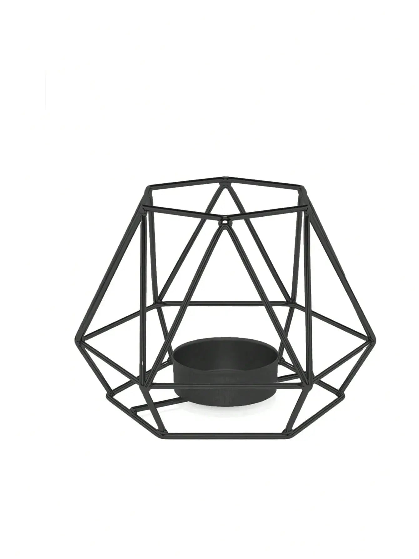 Photophore hexagonal ajouré en métal Photophore-bougeoir