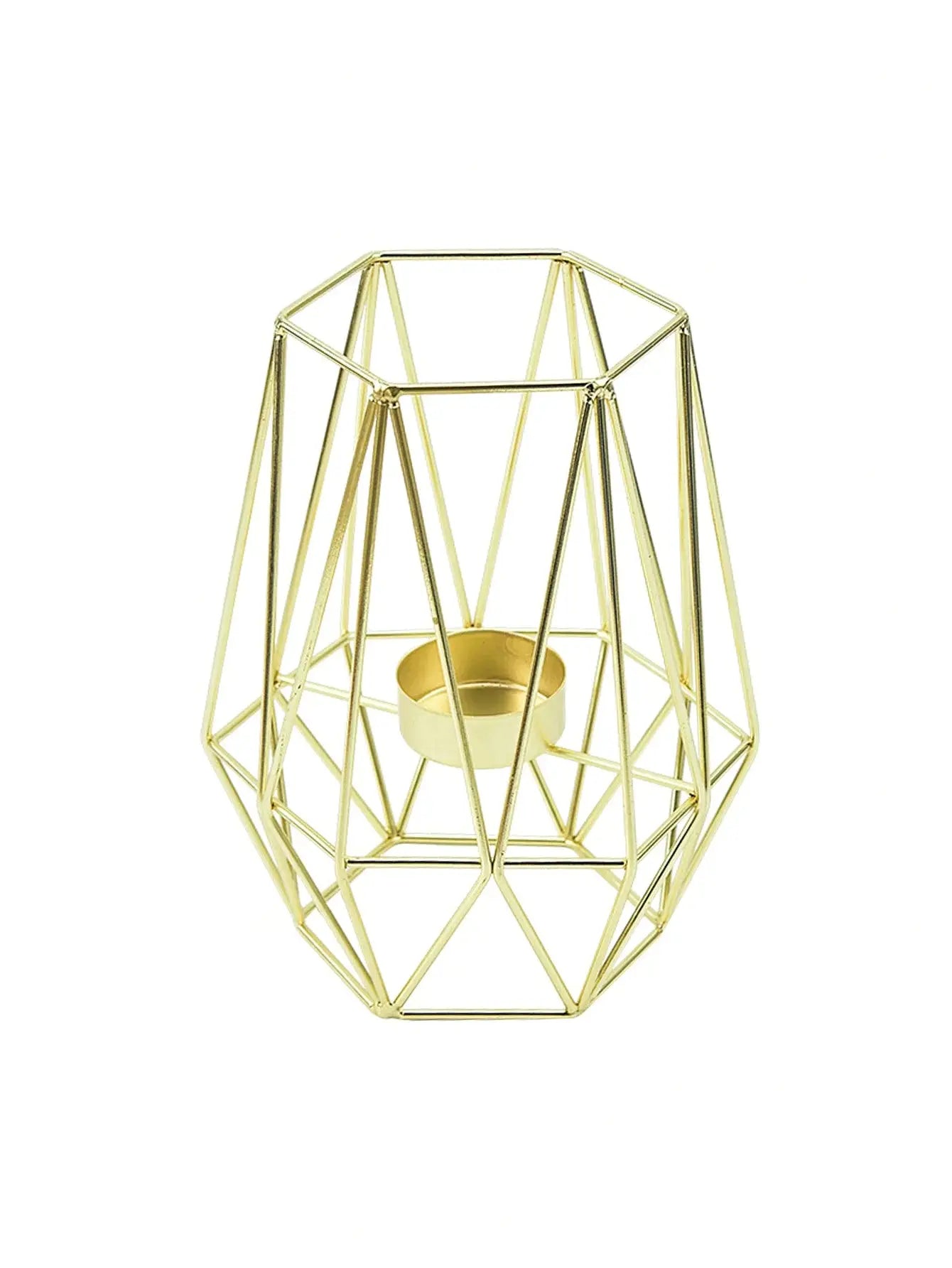 Photophore hexagonal ajouré en métal Photophore-bougeoir