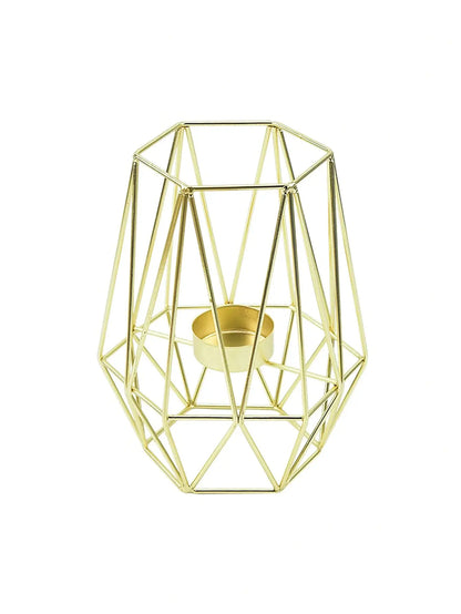 Photophore hexagonal ajouré en métal Photophore-bougeoir