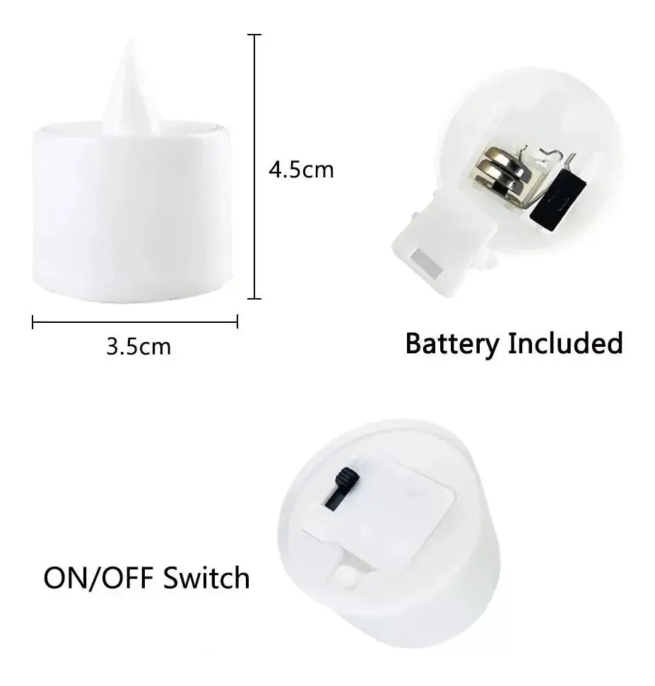 Bougies LED chauffe-plat pour photophore Photophore-bougeoir