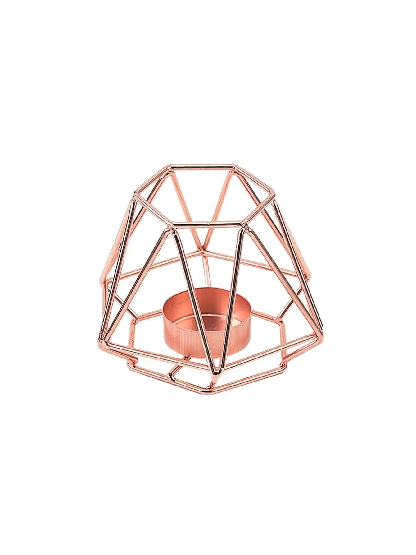 Photophore hexagonal ajouré en métal Photophore-bougeoir